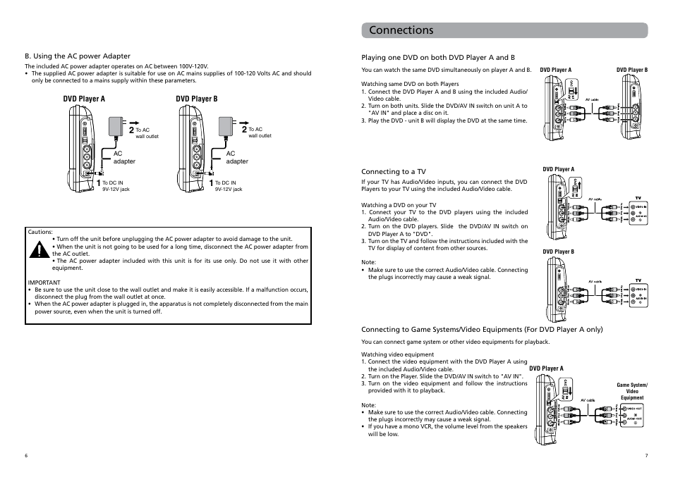 Connections | RCA DRC62708 User Manual | Page 6 / 12