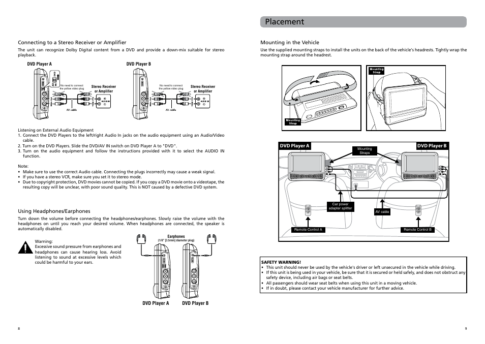 Placement | RCA DRC62708 User Manual | Page 7 / 12