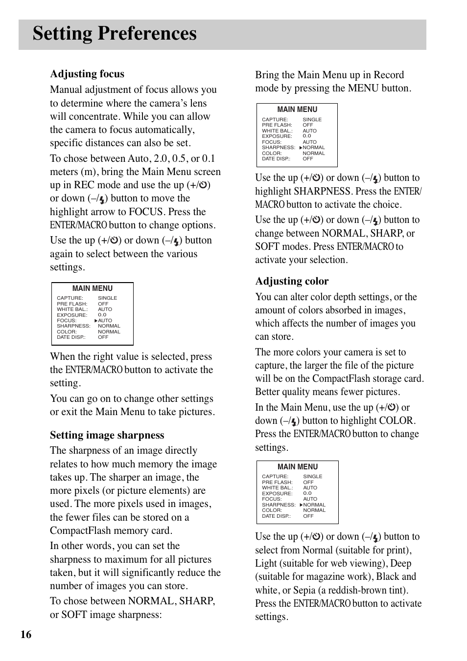 Setting preferences | RCA MACINTOSH CDS1000 User Manual | Page 20 / 50