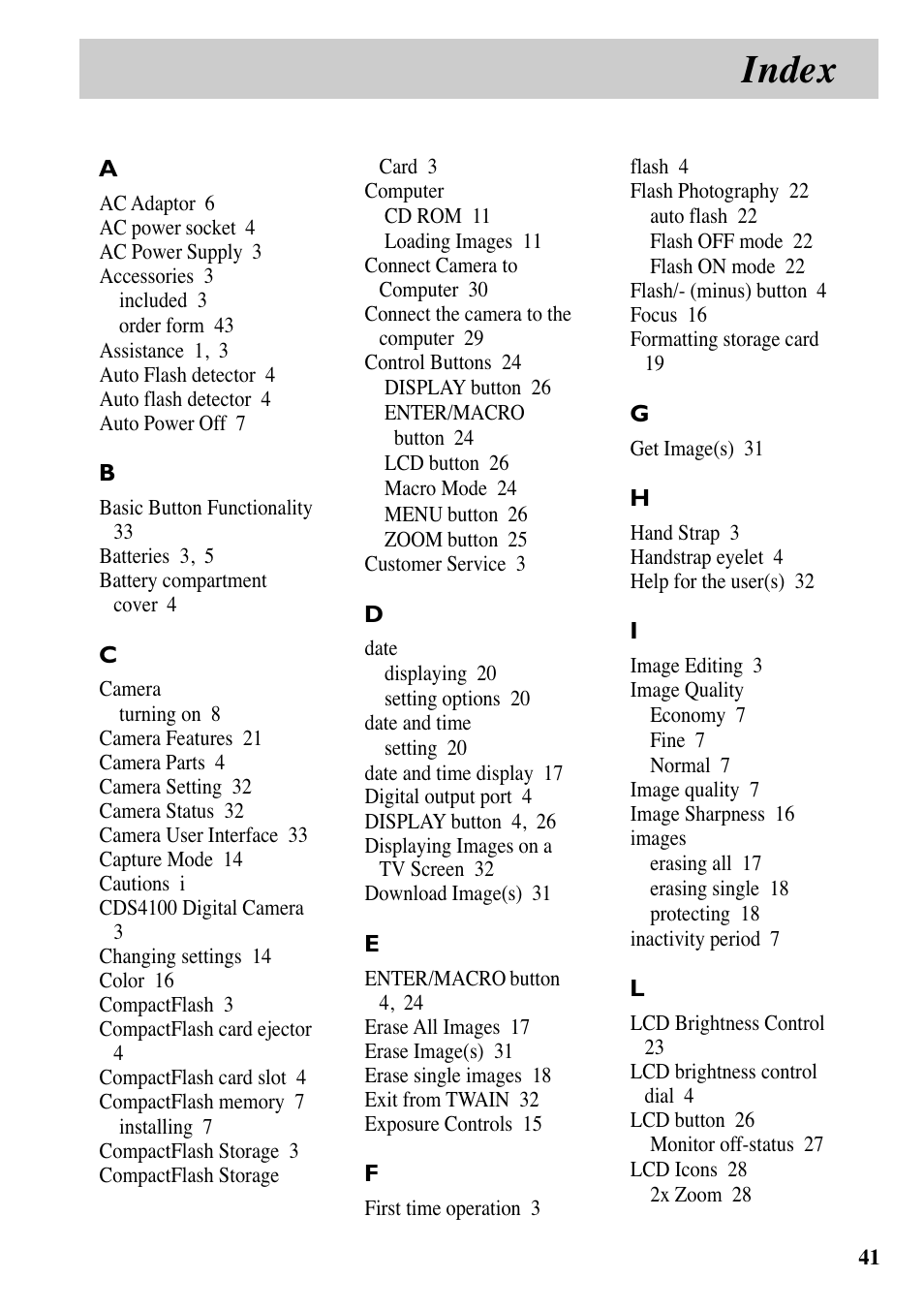 Index | RCA MACINTOSH CDS1000 User Manual | Page 45 / 50