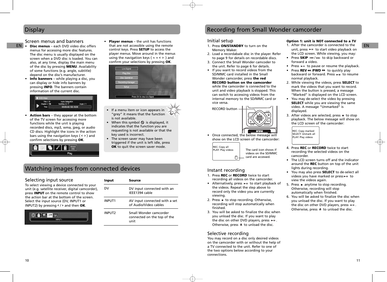 Display | RCA EZDVD1 User Manual | Page 6 / 12