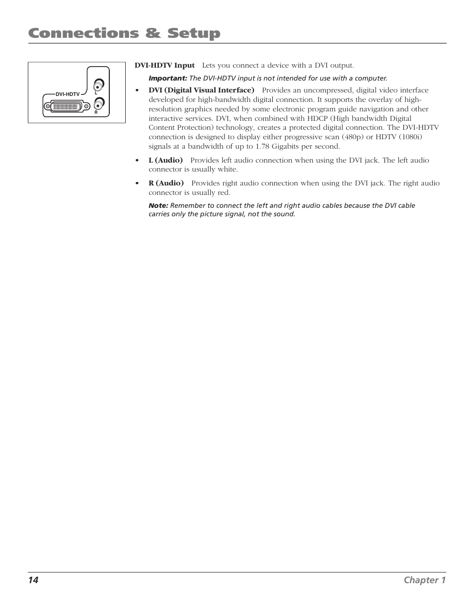 Connections & setup | RCA D52W23 User Manual | Page 16 / 48