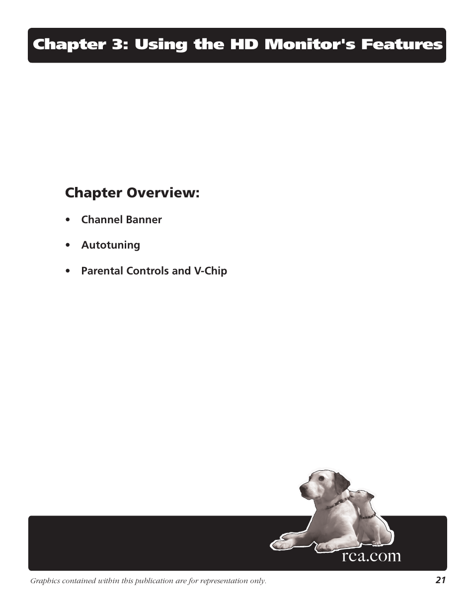 Chapter 3: using the hd monitor's features, Chapter overview | RCA D52W23 User Manual | Page 23 / 48