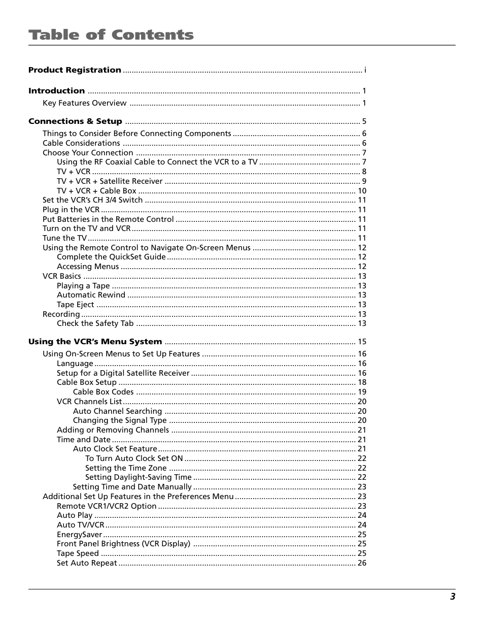 RCA VCR VR708HF User Manual | Page 5 / 68