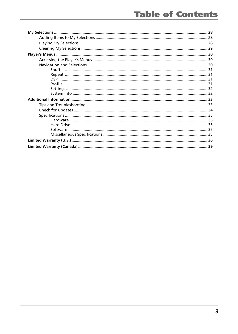 RCA H104 User Manual | Page 3 / 40