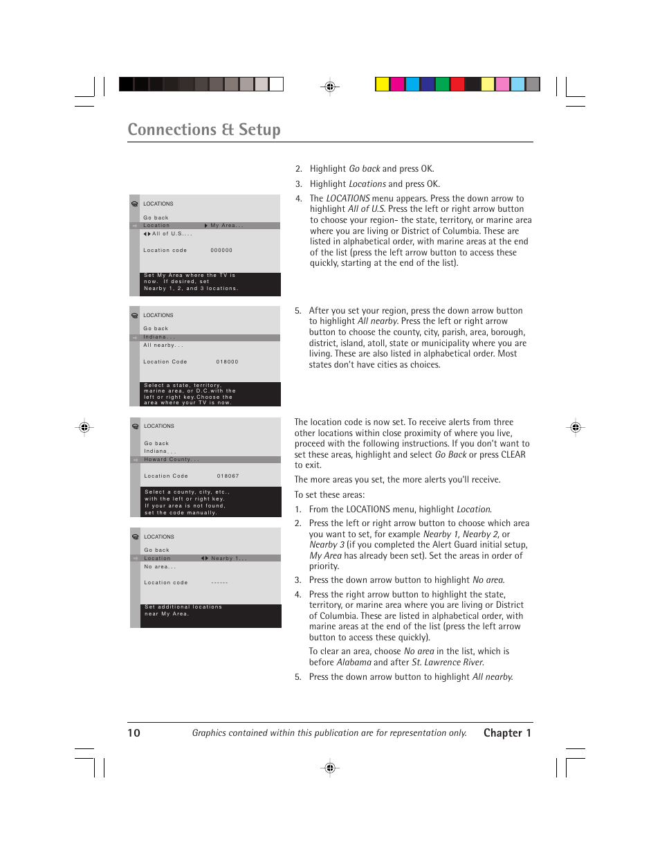 Connections & setup, 10 chapter 1 | RCA Alert Guard 24F671T User Manual | Page 14 / 64