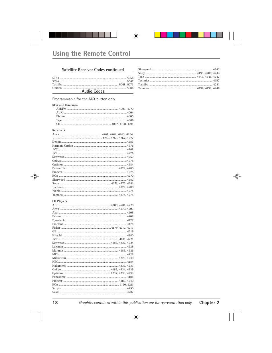 Using the remote control, 18 chapter 2 | RCA Alert Guard 24F671T User Manual | Page 22 / 64