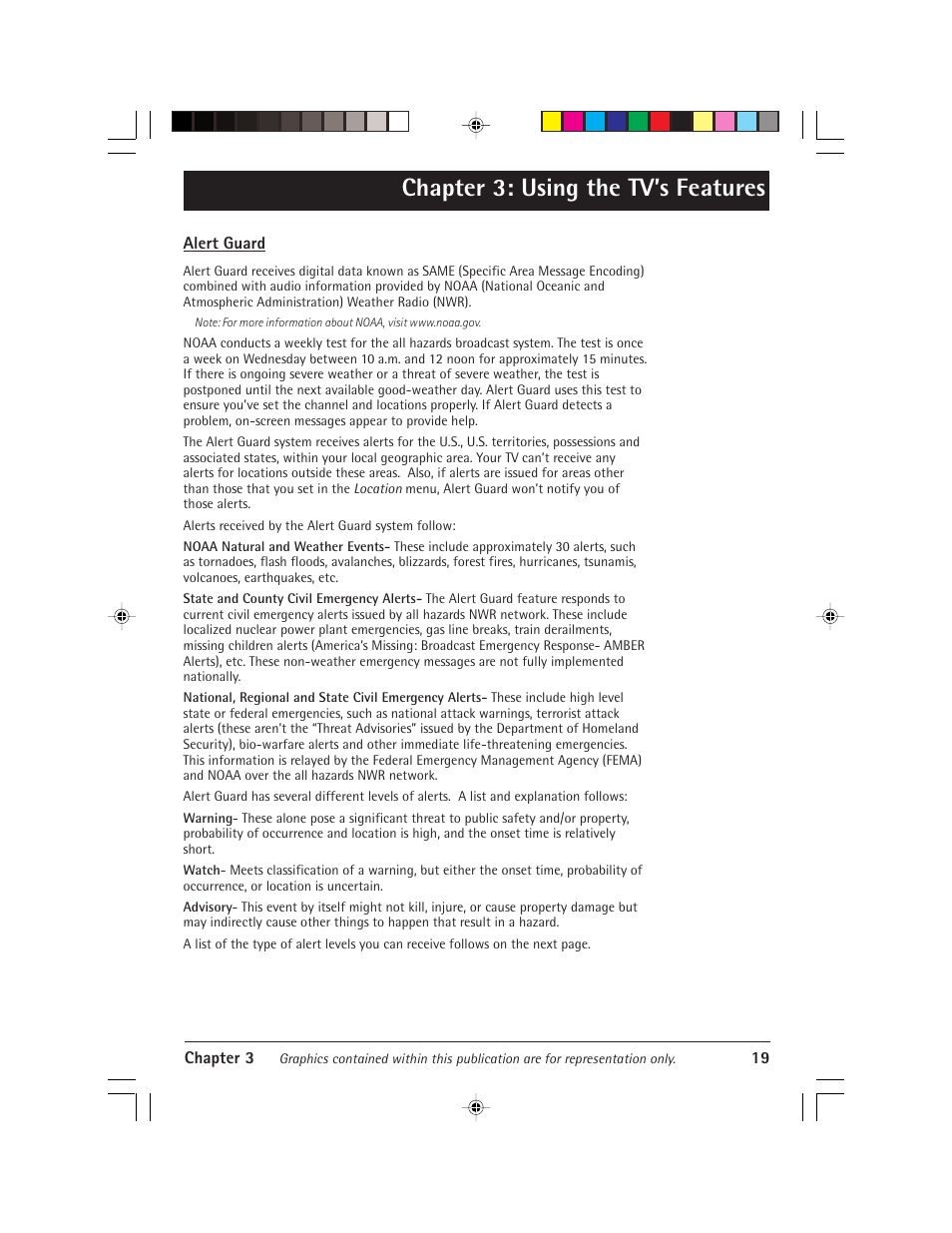 Chapter 3: using the tv’s features | RCA Alert Guard 24F671T User Manual | Page 23 / 64