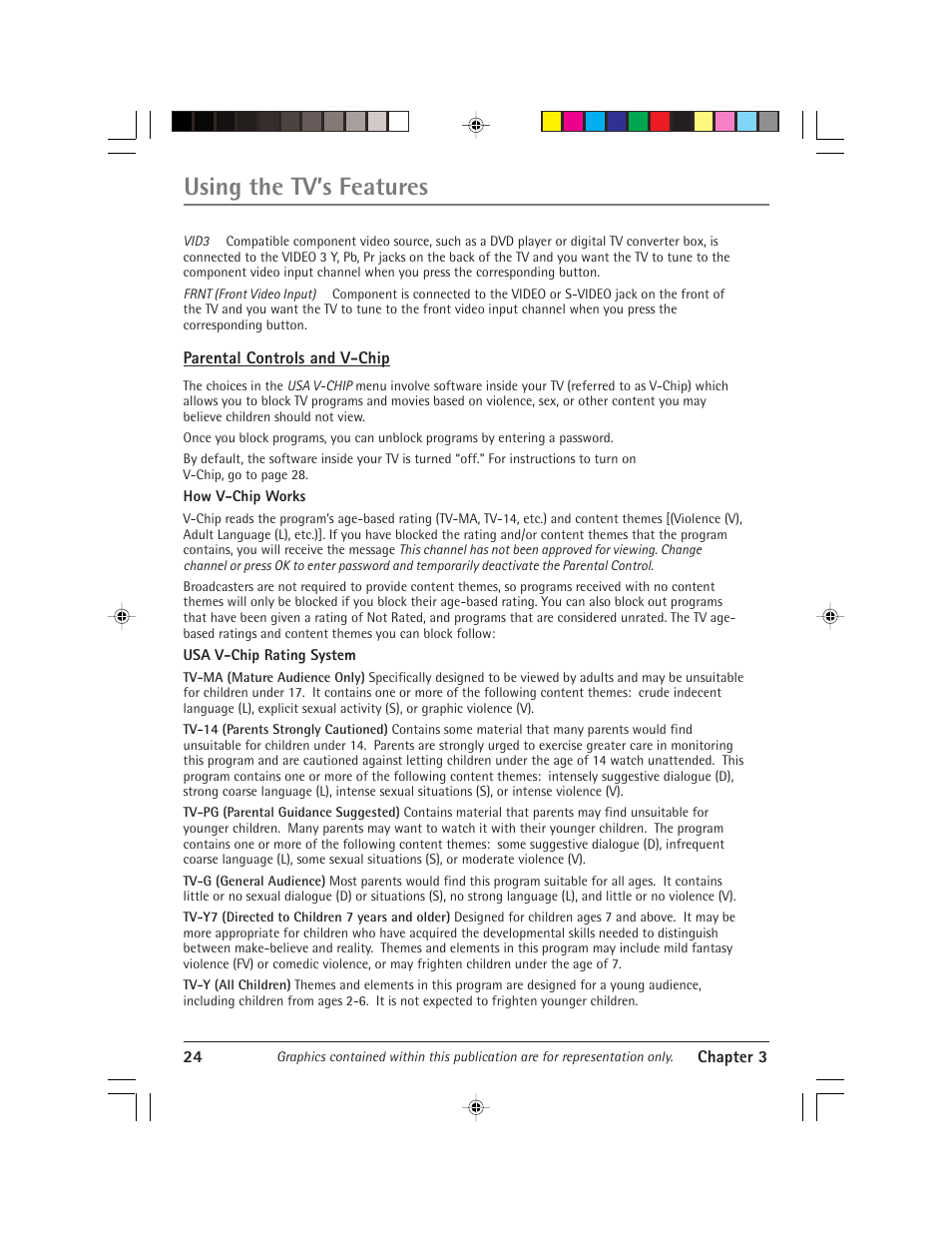 Using the tv’s features | RCA Alert Guard 24F671T User Manual | Page 28 / 64