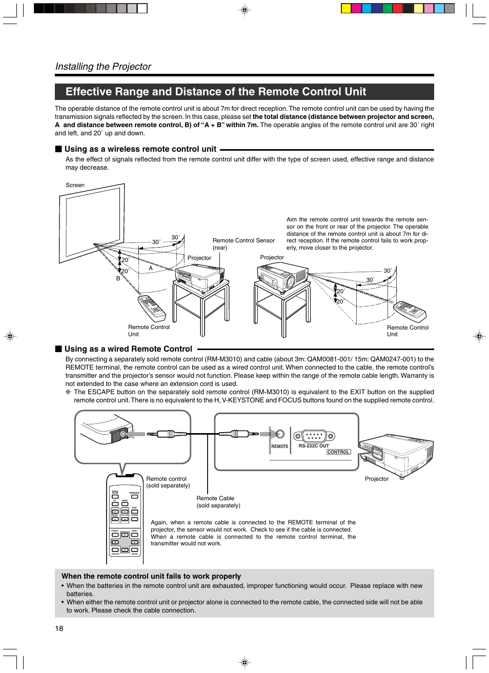 Installing the projector | RCA DLA-SX21U User Manual | Page 18 / 58