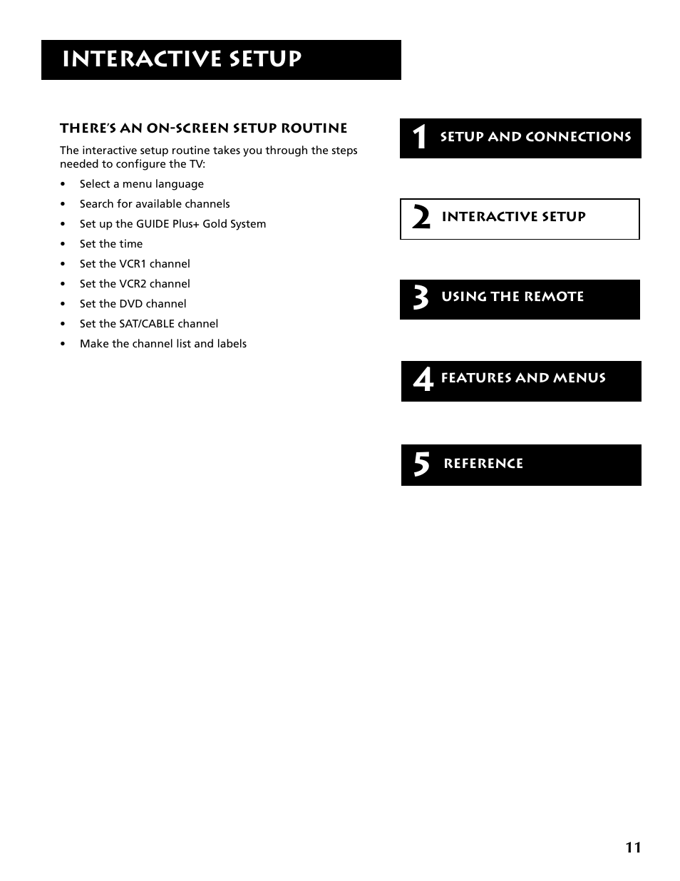 Interactive setup | RCA F36715 User Manual | Page 13 / 64