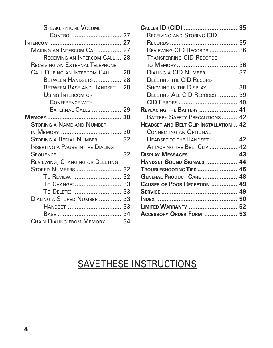 Save these instructions | RCA 21015 User Manual | Page 4 / 108