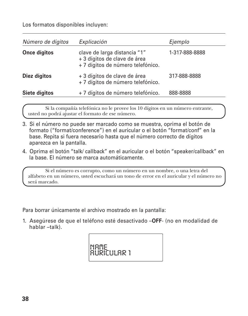 Auricular 1 name | RCA 21015 User Manual | Page 92 / 108