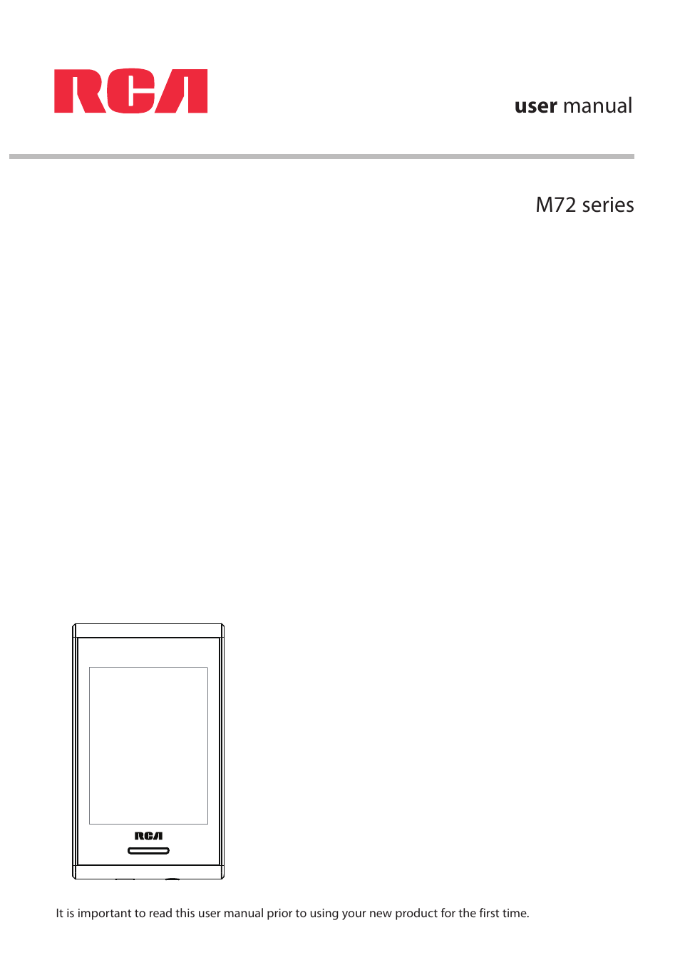 RCA M72 User Manual | 39 pages