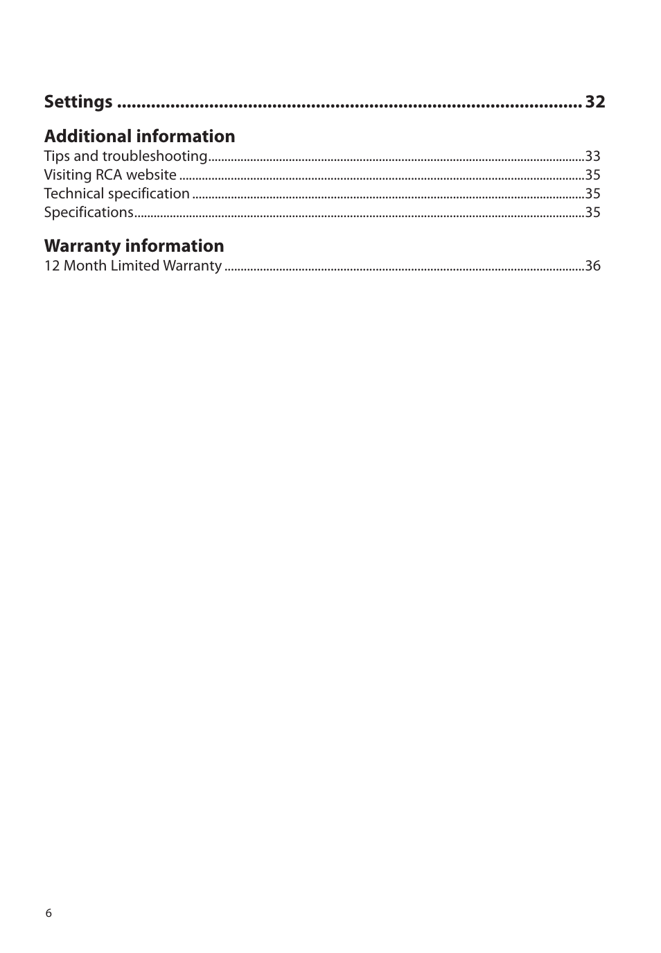 RCA M72 User Manual | Page 7 / 39