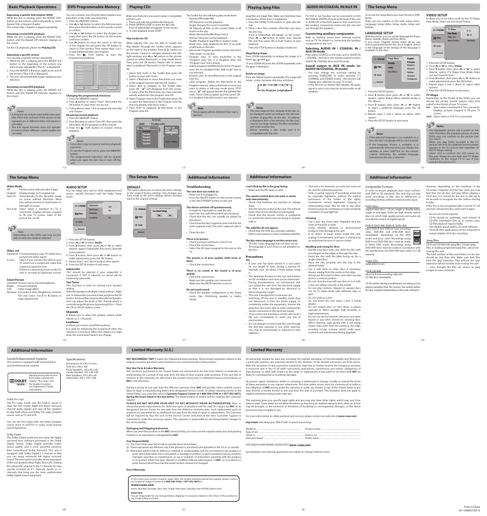 Dvd+rewritable | RCA RTD980 User Manual | Page 2 / 2