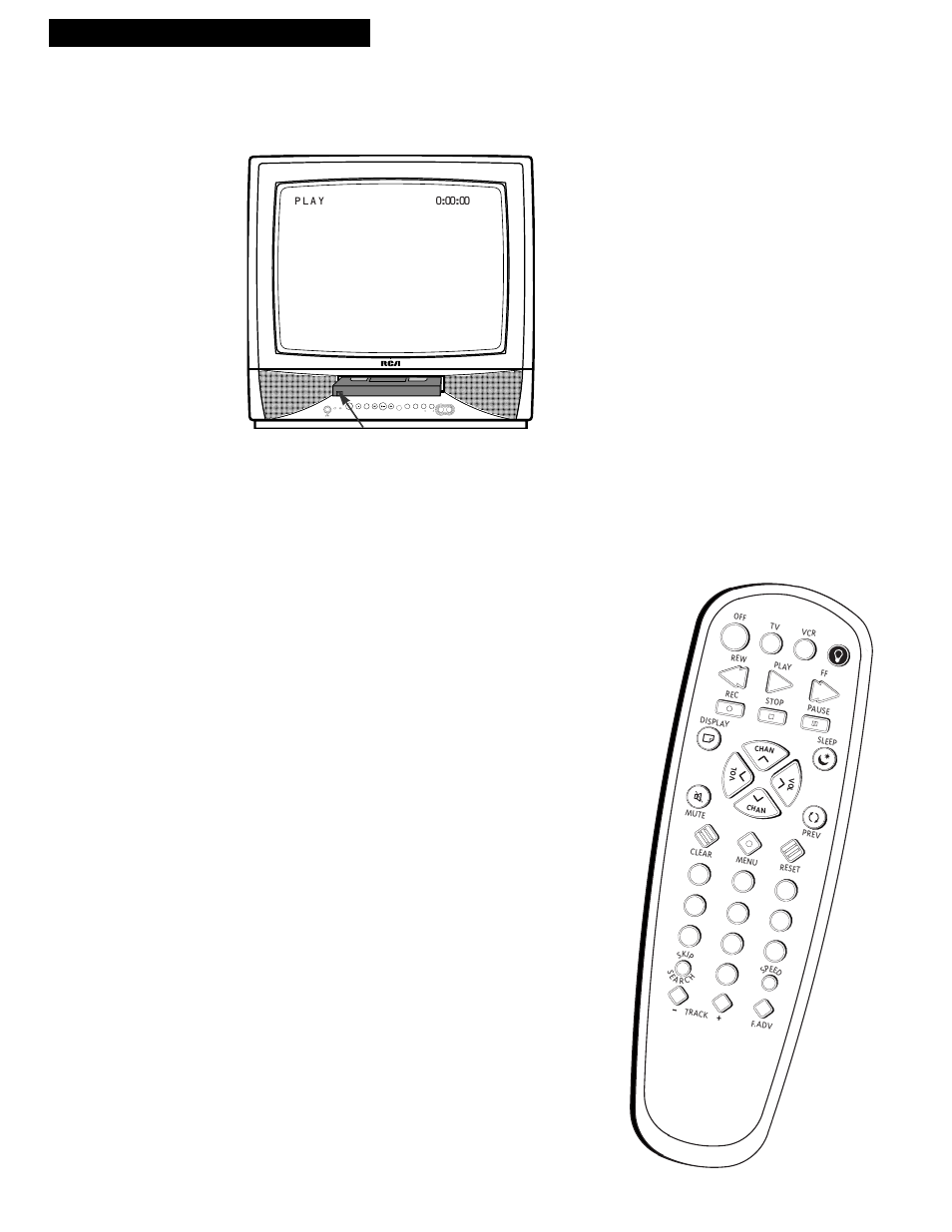 Playing a tape, Operating instructions, 16 playing a tape | RCA TV/VCR COMBINATION User Manual | Page 18 / 42