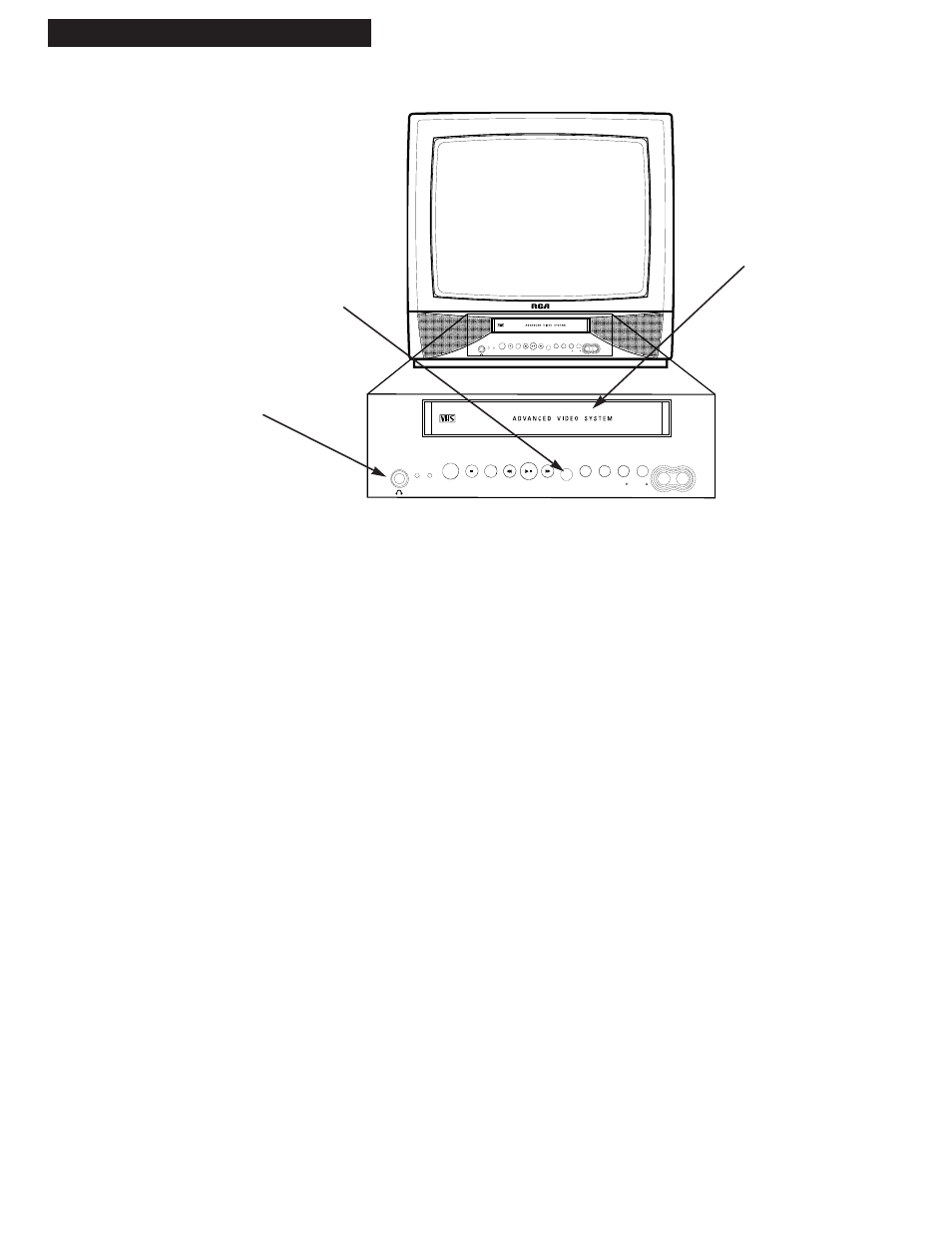 Location of controls, Front panel | RCA TV/VCR COMBINATION User Manual | Page 30 / 42
