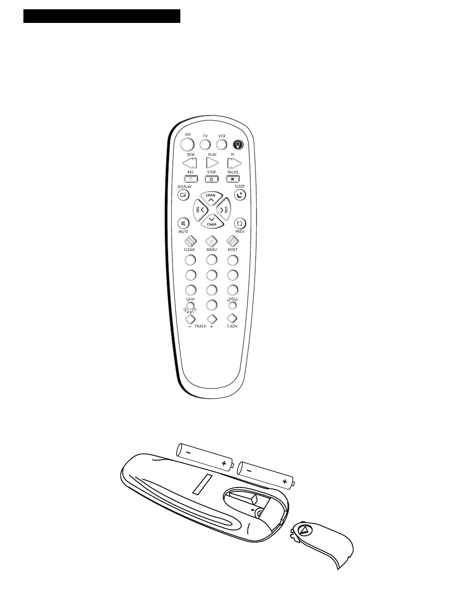 Setting up the tv/vcr, Startup, Insert batteries in remote | RCA TV/VCR COMBINATION User Manual | Page 4 / 42