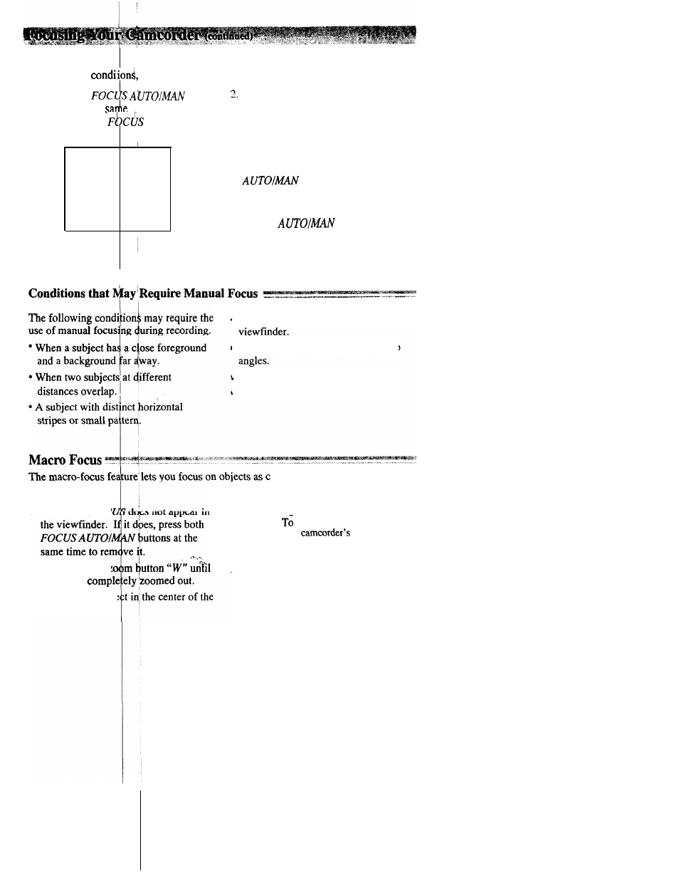 Manual focus | RCA CC543 User Manual | Page 42 / 77