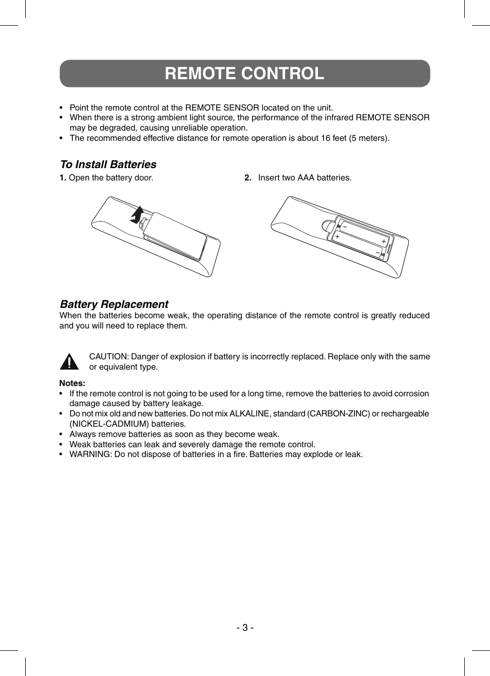 Remote control | RCA STB7766C User Manual | Page 4 / 20