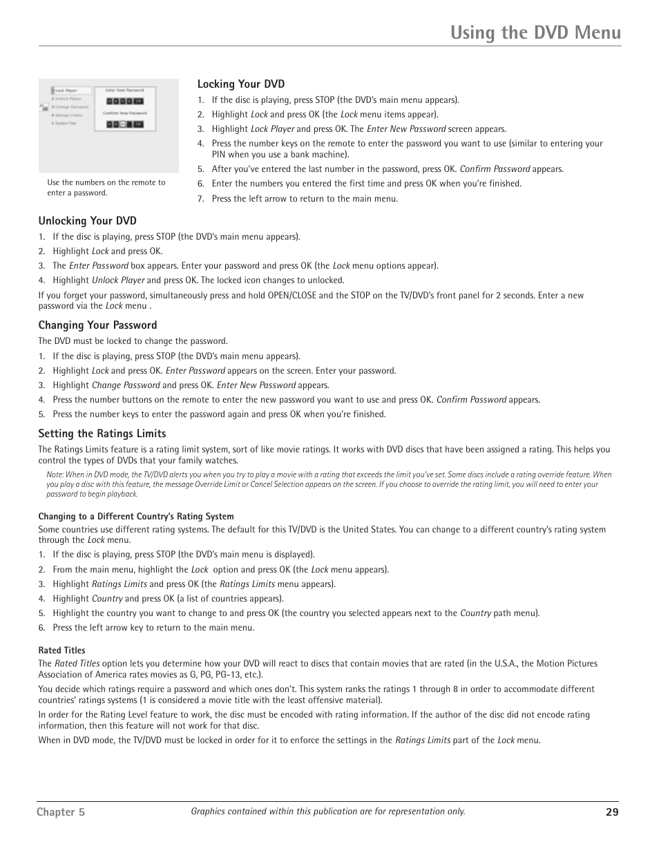 Using the dvd menu | RCA HDTV/DVD Monitor User Manual | Page 31 / 48