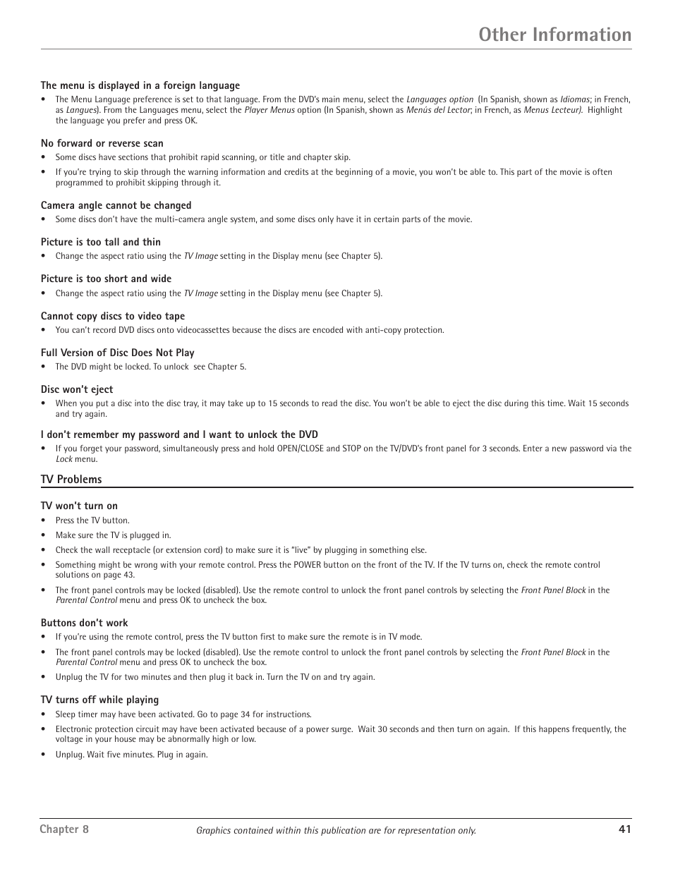 Other information | RCA HDTV/DVD Monitor User Manual | Page 43 / 48