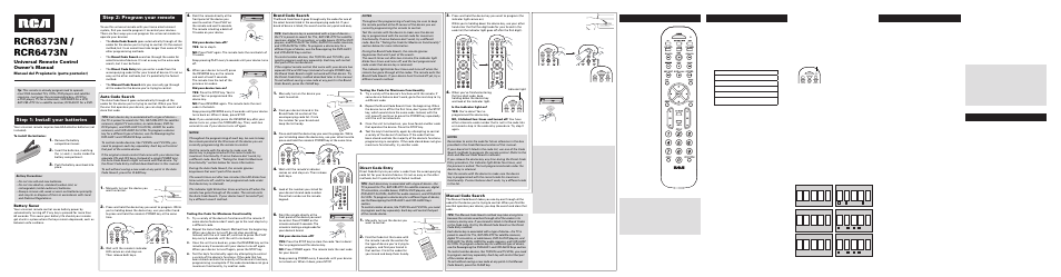 RCA RCR6473N User Manual | 4 pages