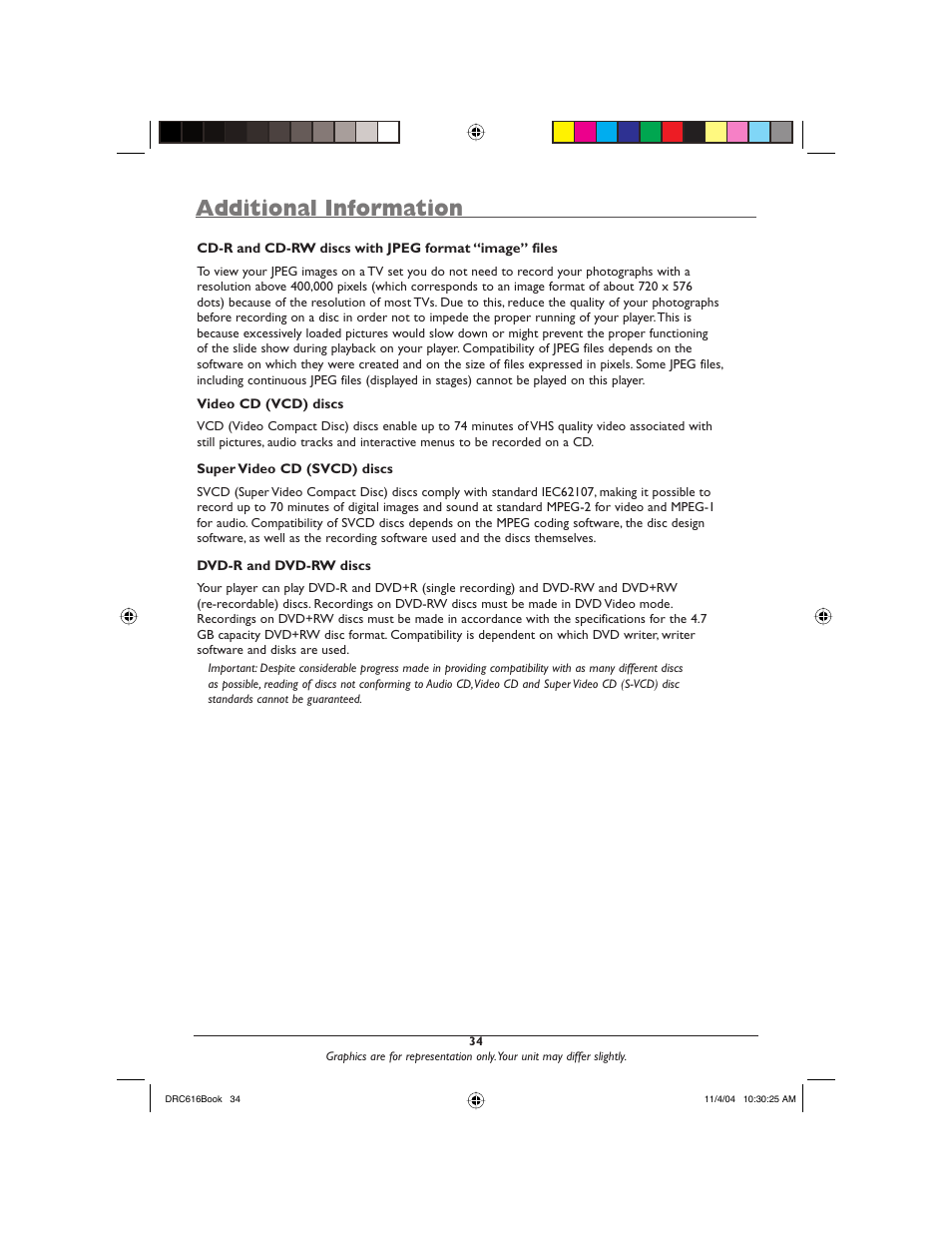 Additional information | RCA DRC616N User Manual | Page 36 / 40