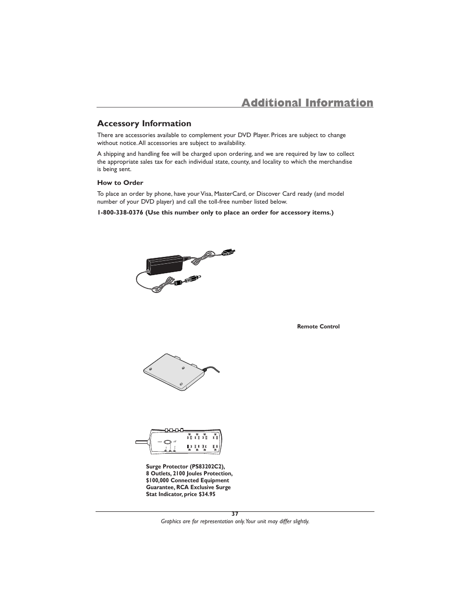 Additional information, Accessory information, How to order | RCA DRC616N User Manual | Page 39 / 40