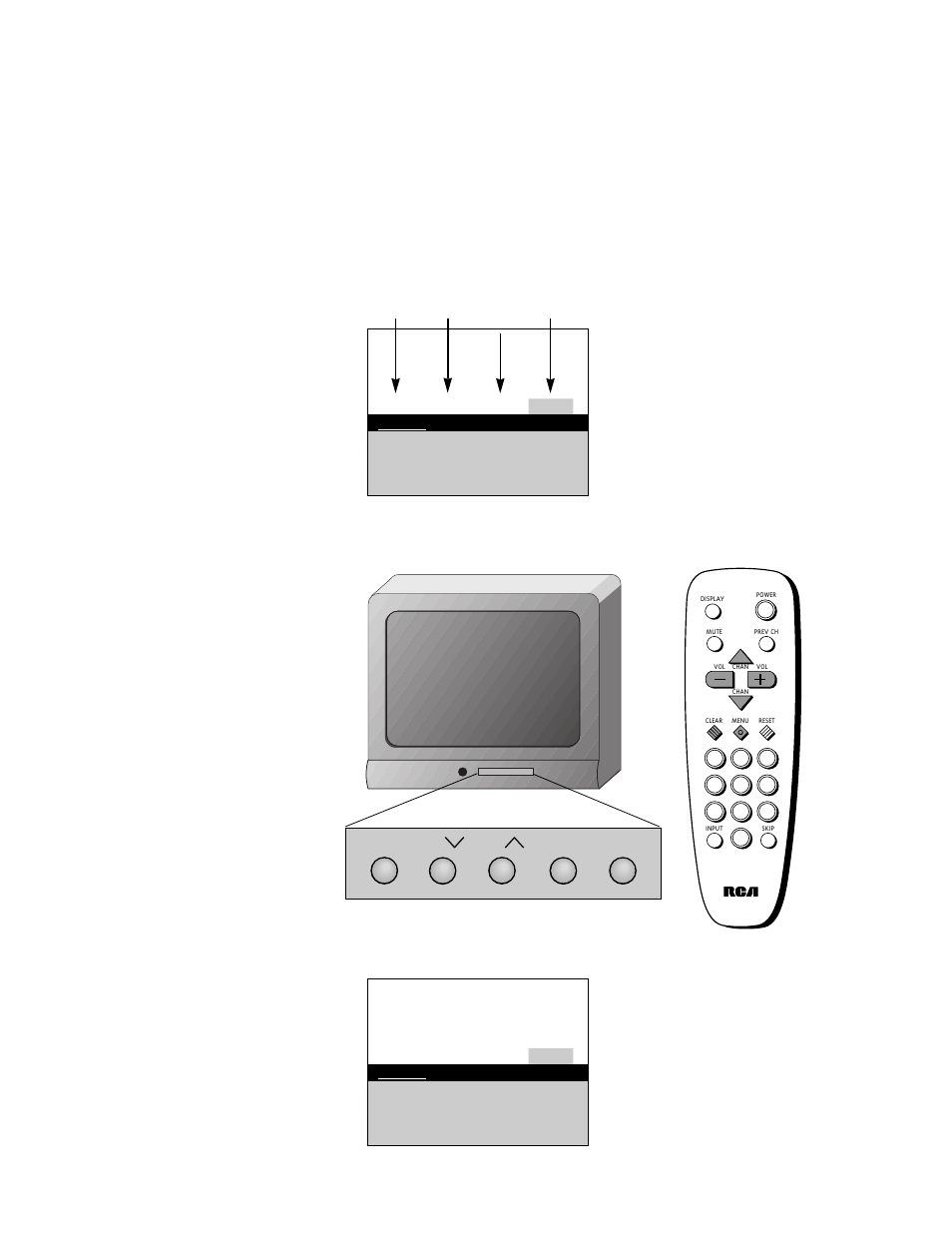 Menu basics, Quick guide to your tv, Colors menu buttons | Moving through the menus | RCA M20303BL User Manual | Page 6 / 20