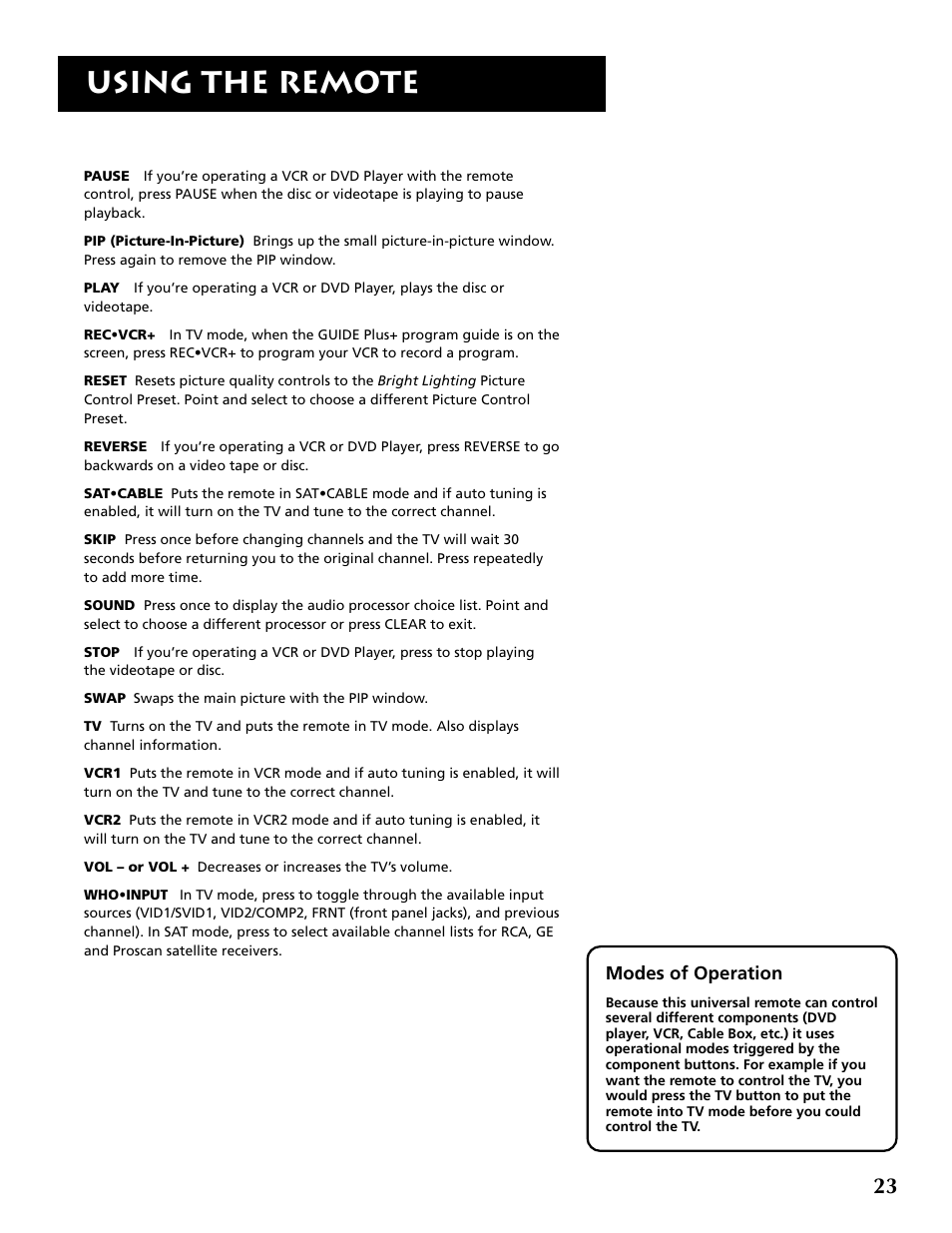 Using the remote | RCA P52960 User Manual | Page 25 / 64