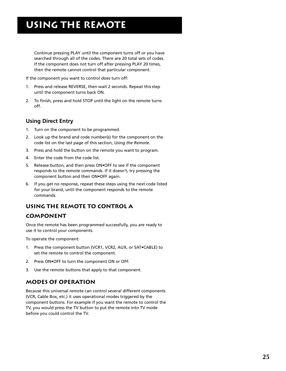 Using the remote | RCA P52960 User Manual | Page 27 / 64