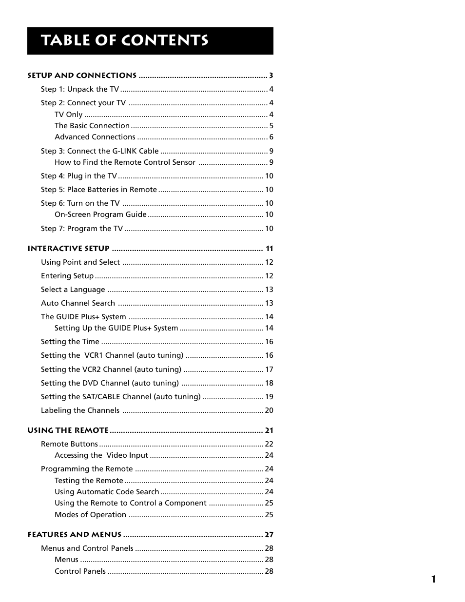 RCA P52960 User Manual | Page 3 / 64