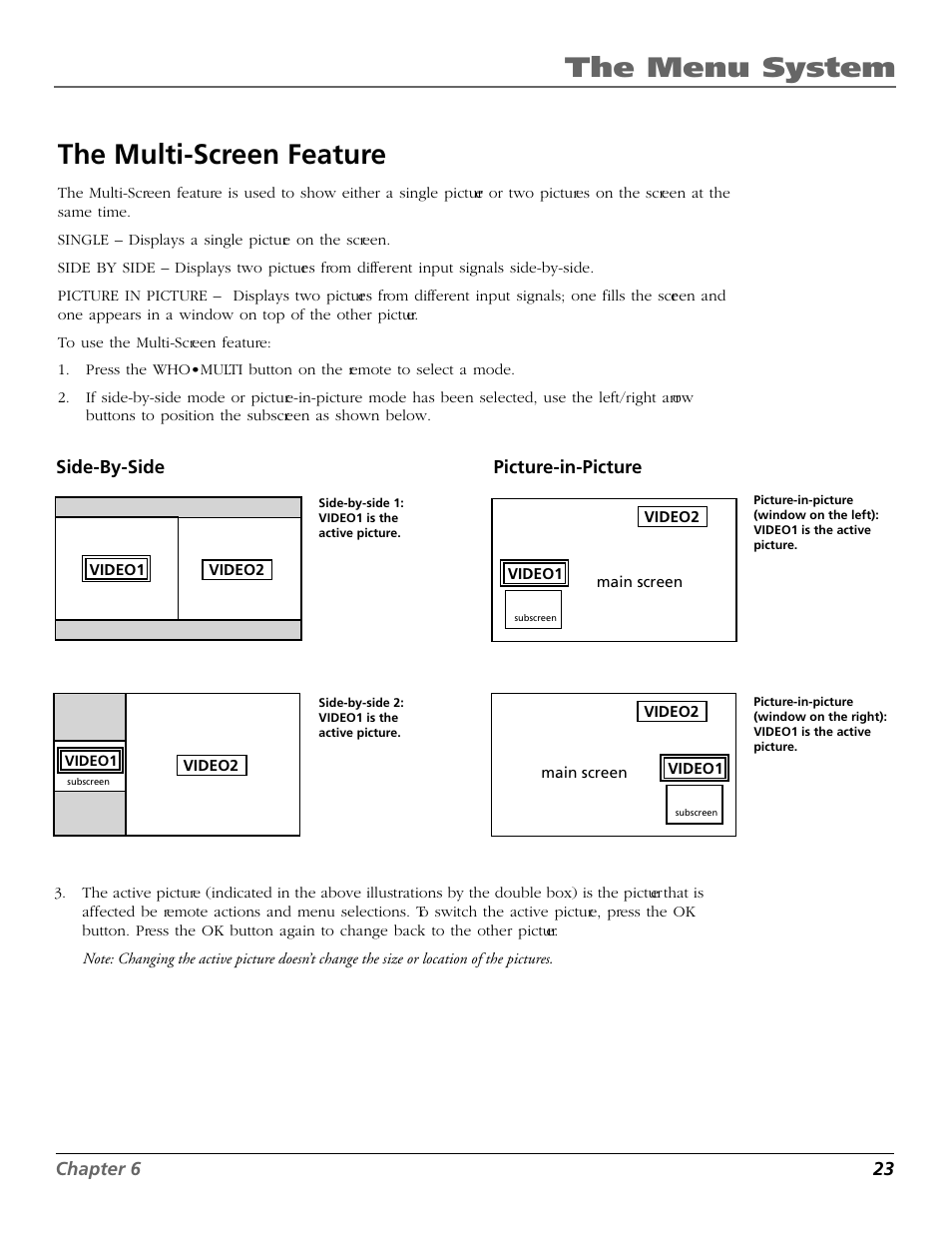 The menu system the multi-screen feature | RCA Scenium PHD50300 User Manual | Page 25 / 62