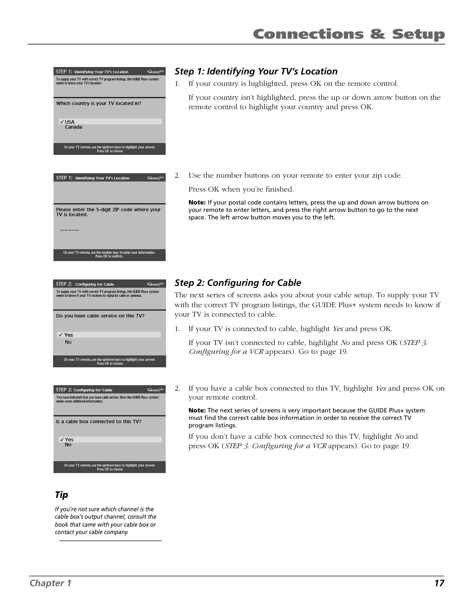 Connections & setup | RCA F27718 User Manual | Page 19 / 64