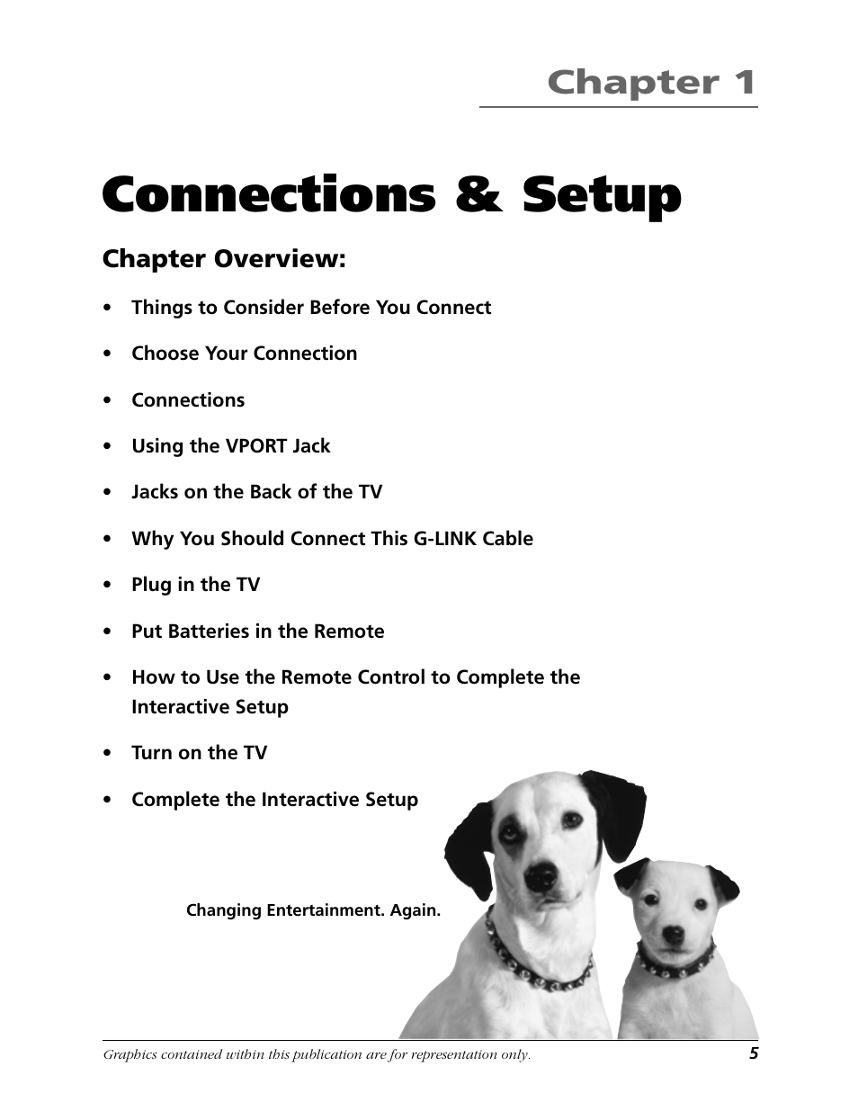 Connections & setup, Chapter 1, Chapter overview | RCA F27718 User Manual | Page 7 / 64