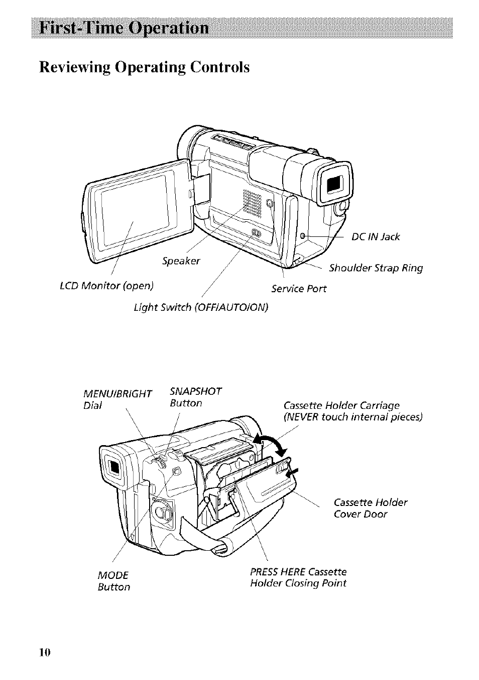 First-time operation, Reviewing operating controls | RCA CC9370 User Manual | Page 12 / 84