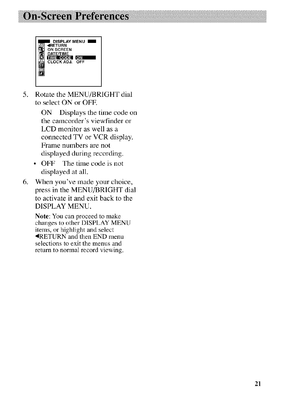 On-screen preferences | RCA CC9370 User Manual | Page 23 / 84