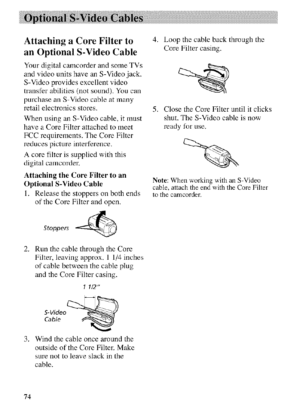 Optional s-video cables | RCA CC9370 User Manual | Page 76 / 84