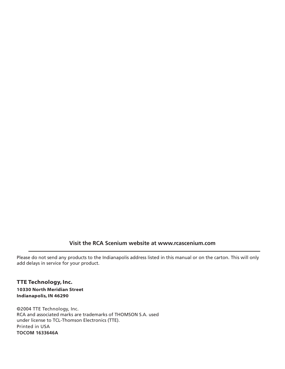 RCA HD44LPW164 User Manual | Page 80 / 80