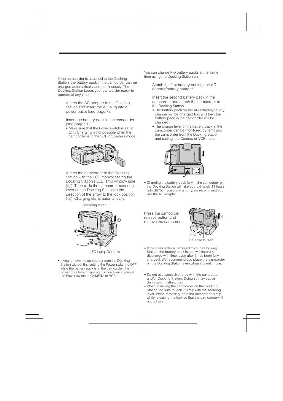 Charging on the docking station | RCA ProV950HB User Manual | Page 12 / 80