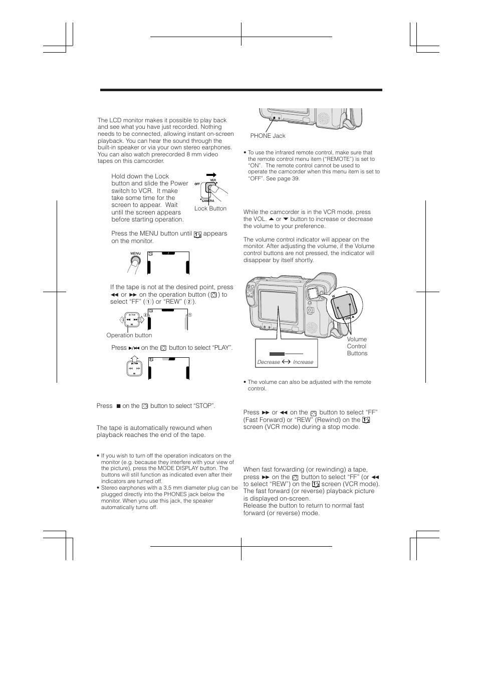 Basic operations playback, Playback, Volume control | Fast forward and rewind | RCA ProV950HB User Manual | Page 38 / 80