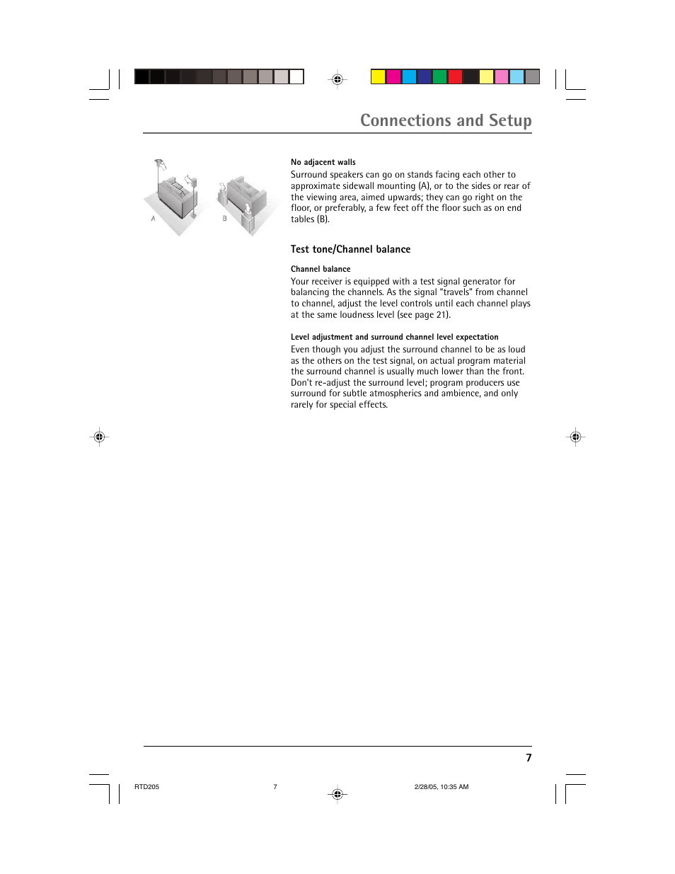 Connections and setup | RCA RTD205 User Manual | Page 9 / 30