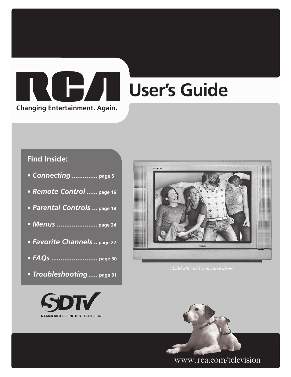 RCA 20F524T User Manual | 40 pages