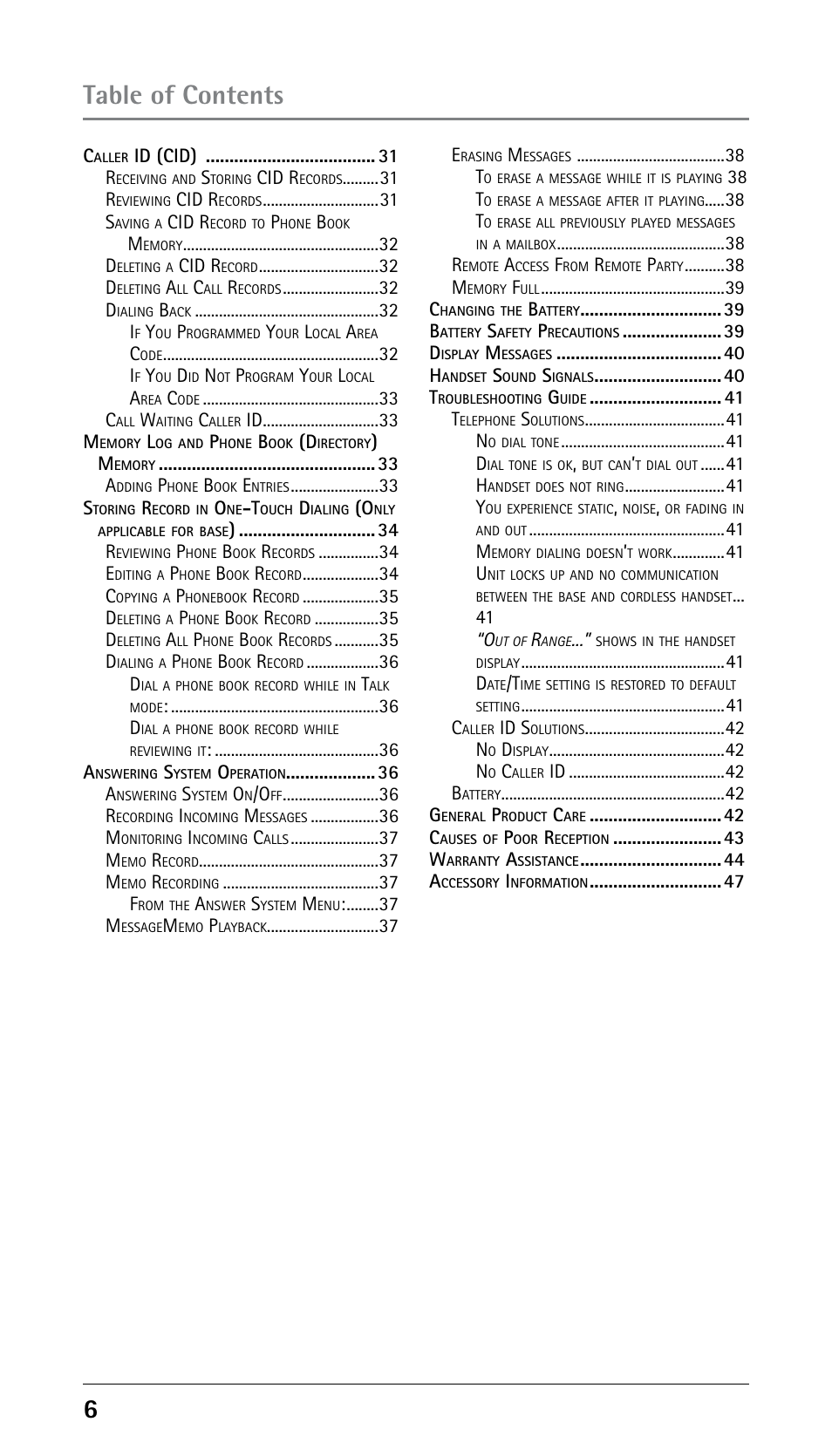 RCA 25250 User Manual | Page 6 / 100