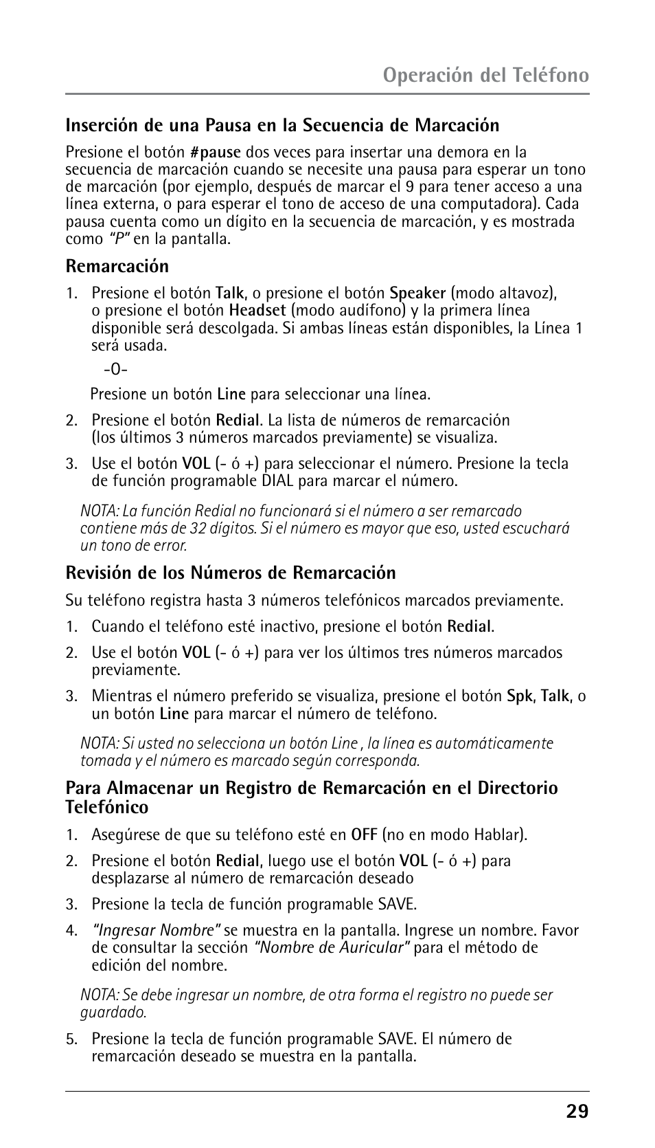 Operación del teléfono | RCA 25250 User Manual | Page 79 / 100