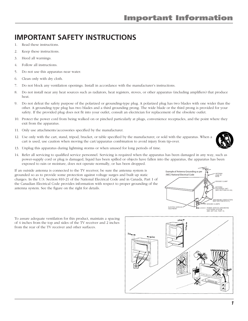 RCA D61W17B User Manual | Page 3 / 48