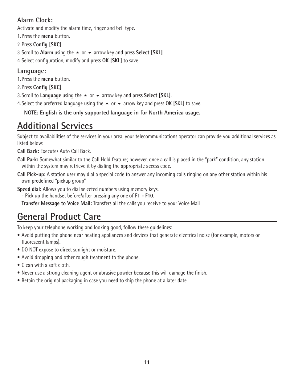 Additional services, General product care | RCA 25600 MGCP User Manual | Page 11 / 14