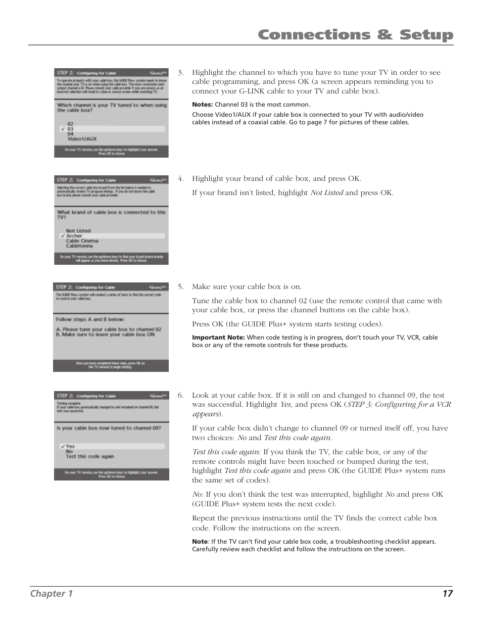 Connections & setup | RCA F27TF700 User Manual | Page 19 / 64